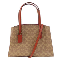 COACH 32749 Signature Handbag Calf Leather Women's