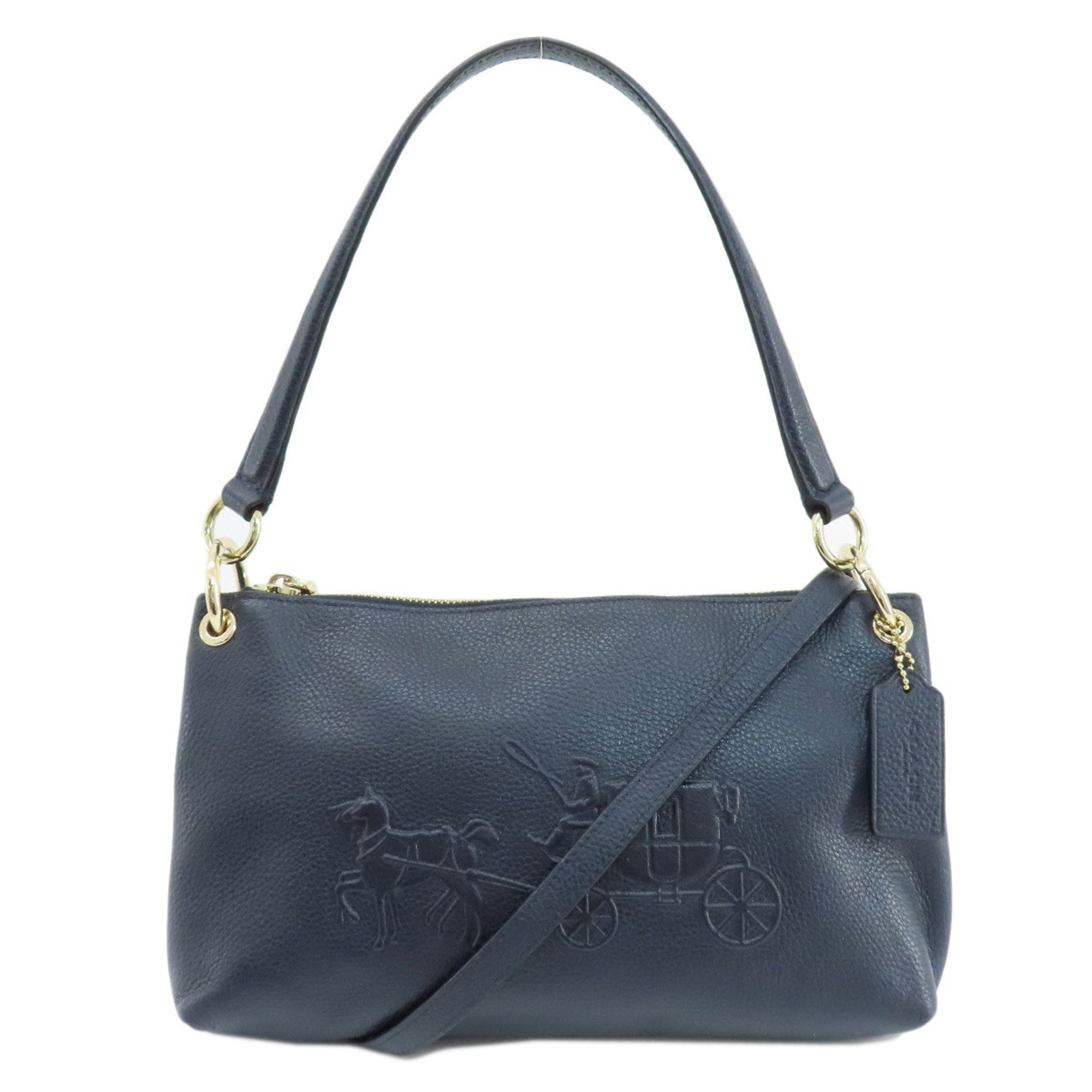 COACH 33521 Horse and Carriage Handbag Leather Women's