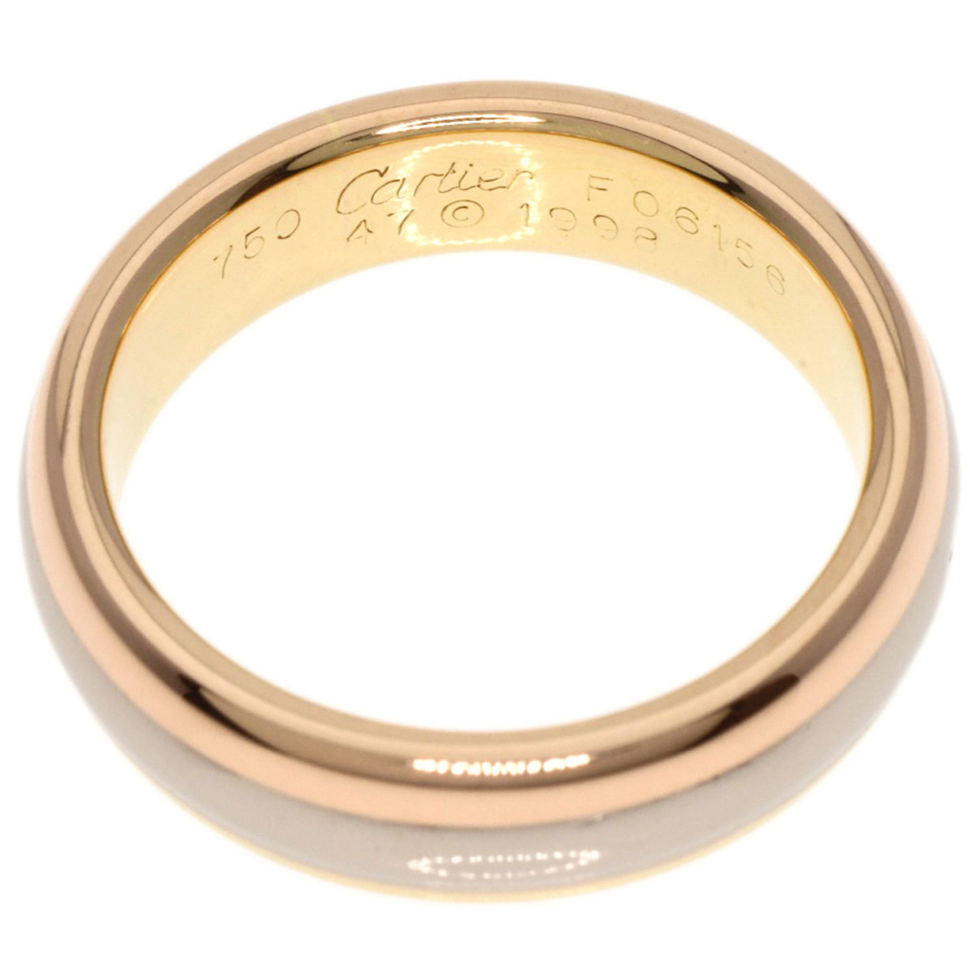 Cartier Three Color #47 Ring, K18 Yellow Gold, K18PG, K18WG, Women's, CARTIER