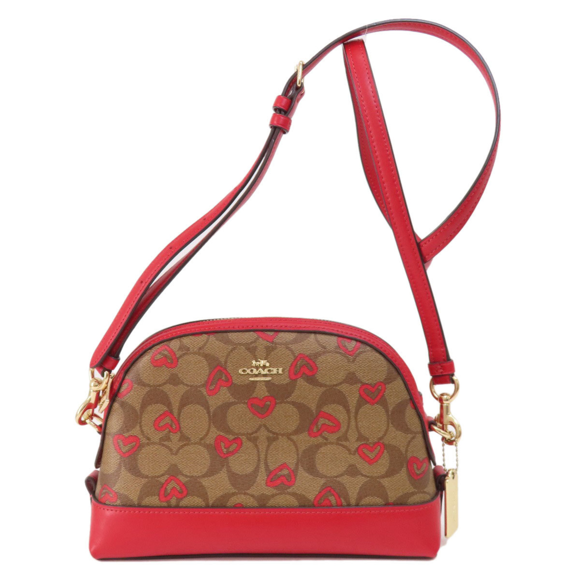 Coach 91015 Long Shoulder Signature Heart Bag Leather Women's COACH