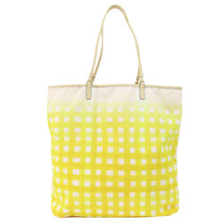 Coach Check Pattern Tote Bag Nylon Material Women's COACH