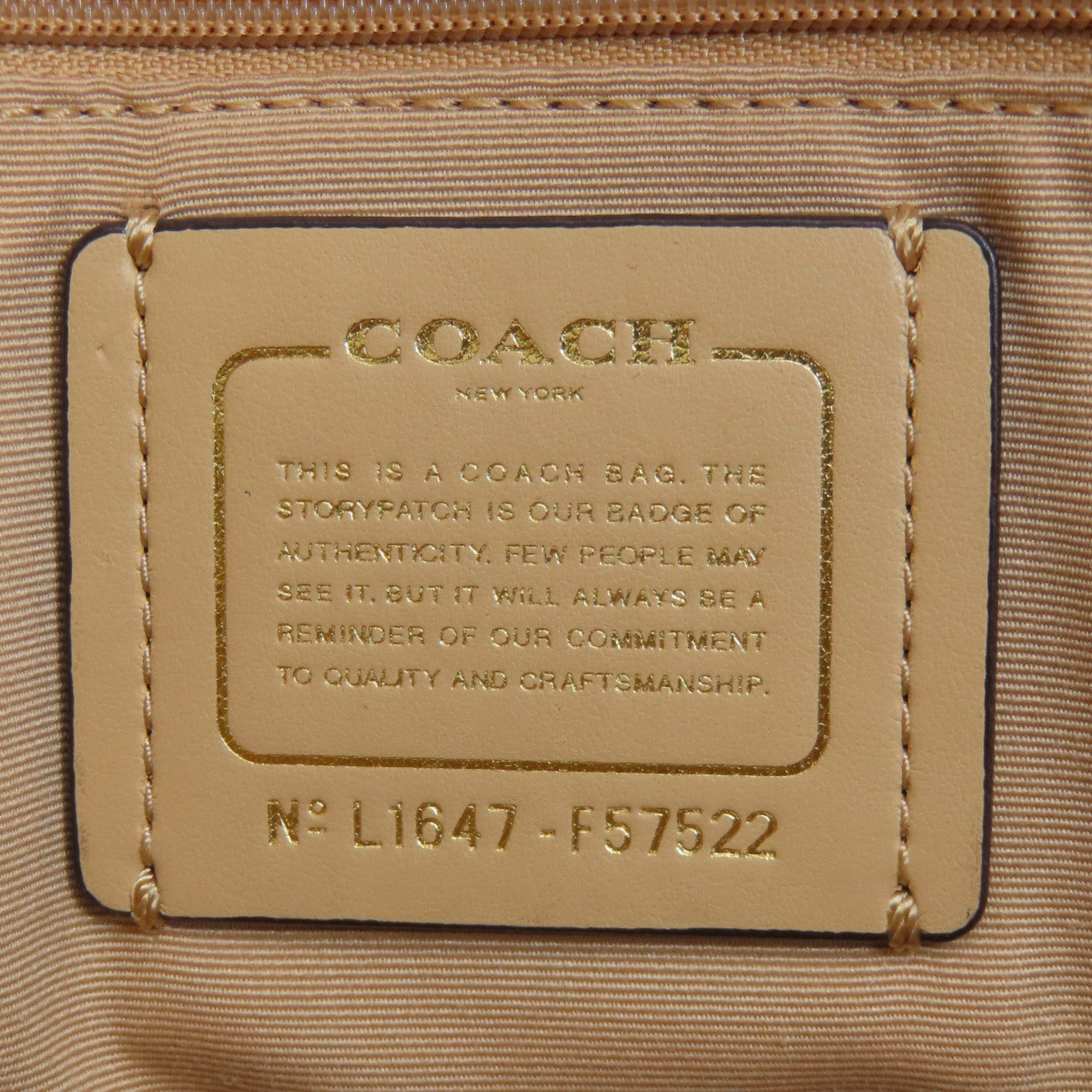 Coach F57522 Tote Bag Leather Women's COACH