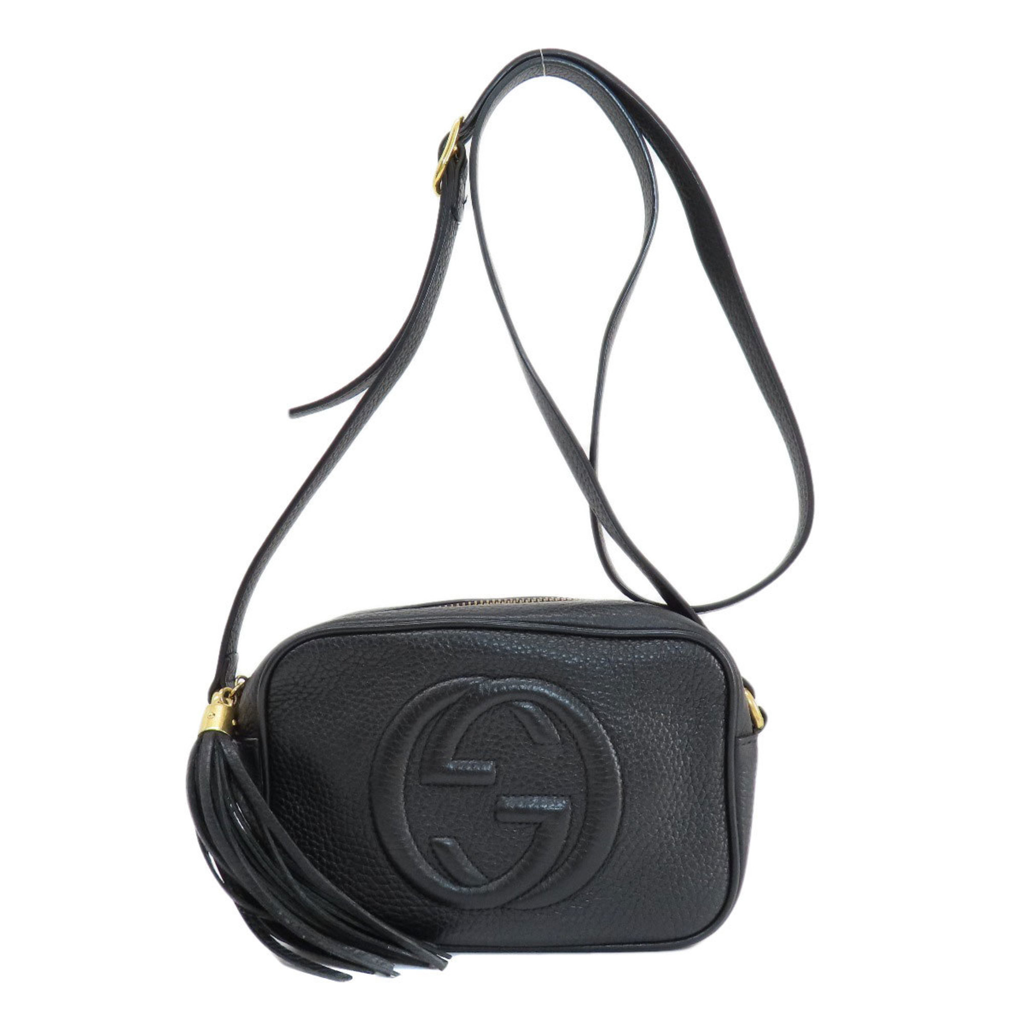 Gucci 347994 Soho Interlocking G Shoulder Bag Leather Women's GUCCI