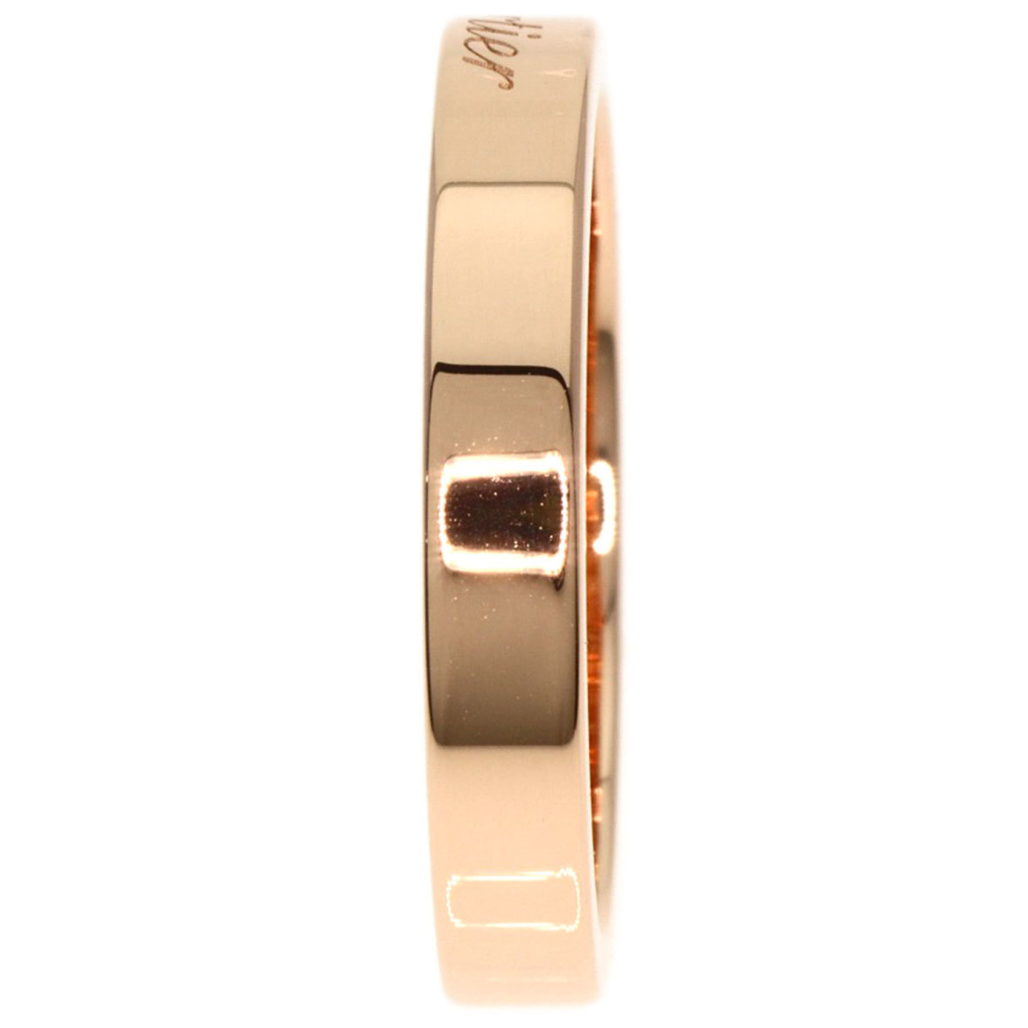 Cartier C Deux Engraved #50 Ring, 18K Pink Gold, Women's, CARTIER