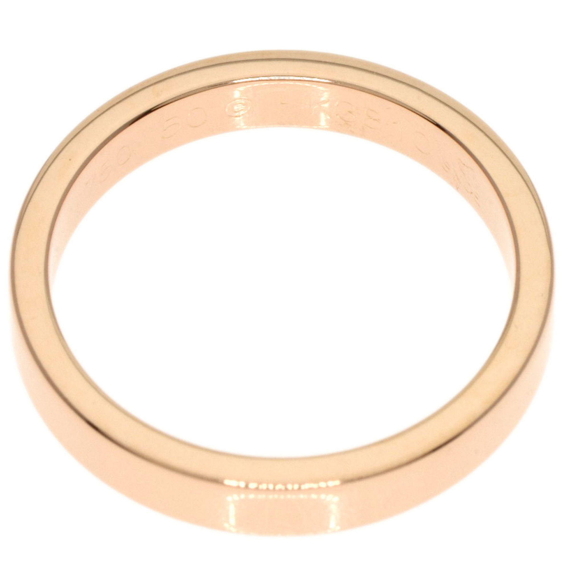 Cartier C Deux Engraved #50 Ring, 18K Pink Gold, Women's, CARTIER