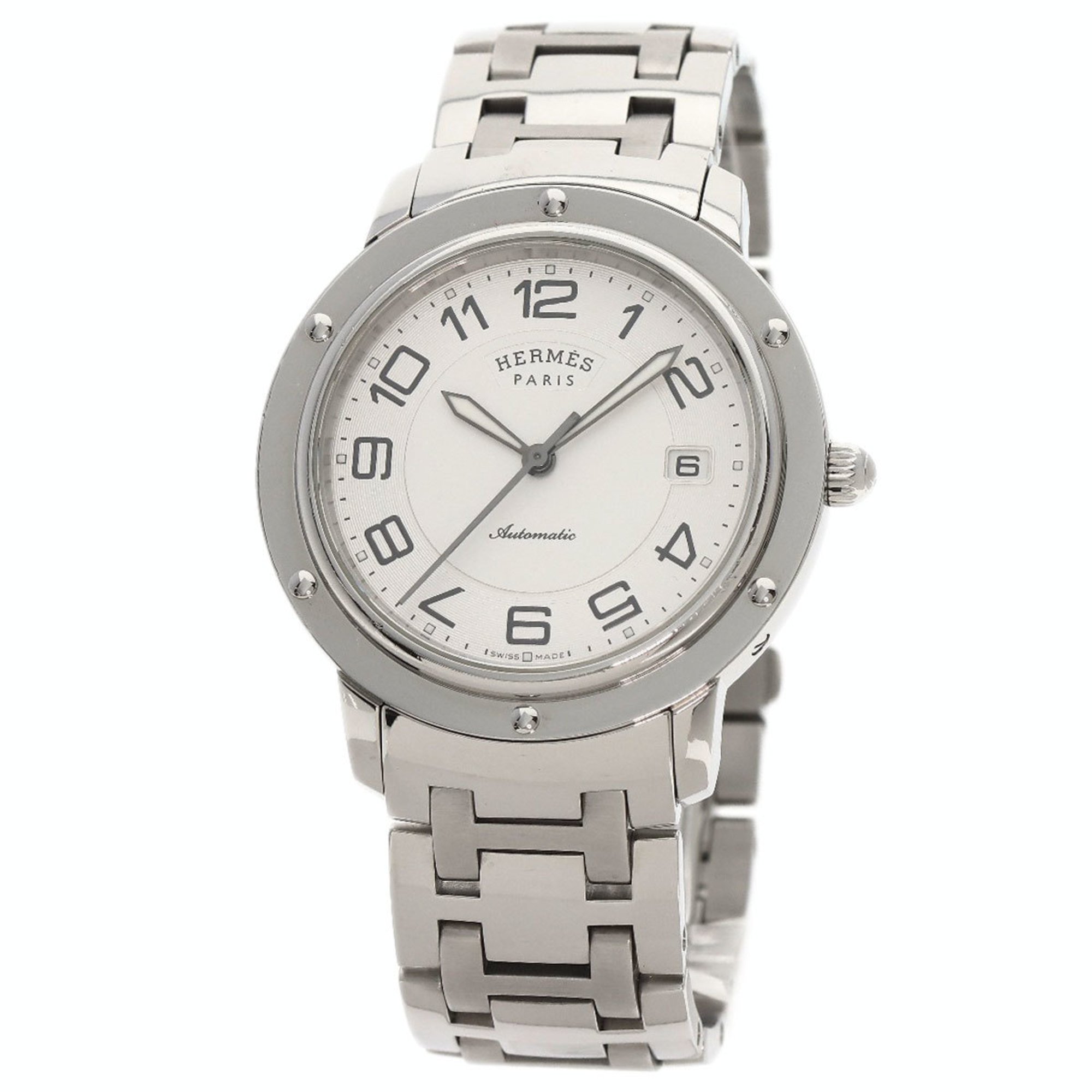 Hermes CP2.810 Clipper Classic Watch Stainless Steel SS Men's HERMES