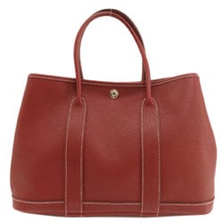 Hermes Garden TPM Red Handbag Calfskin Women's HERMES