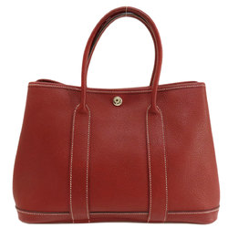 Hermes Garden TPM Red Handbag Calfskin Women's HERMES