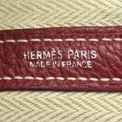 Hermes Garden TPM Red Handbag Calfskin Women's HERMES