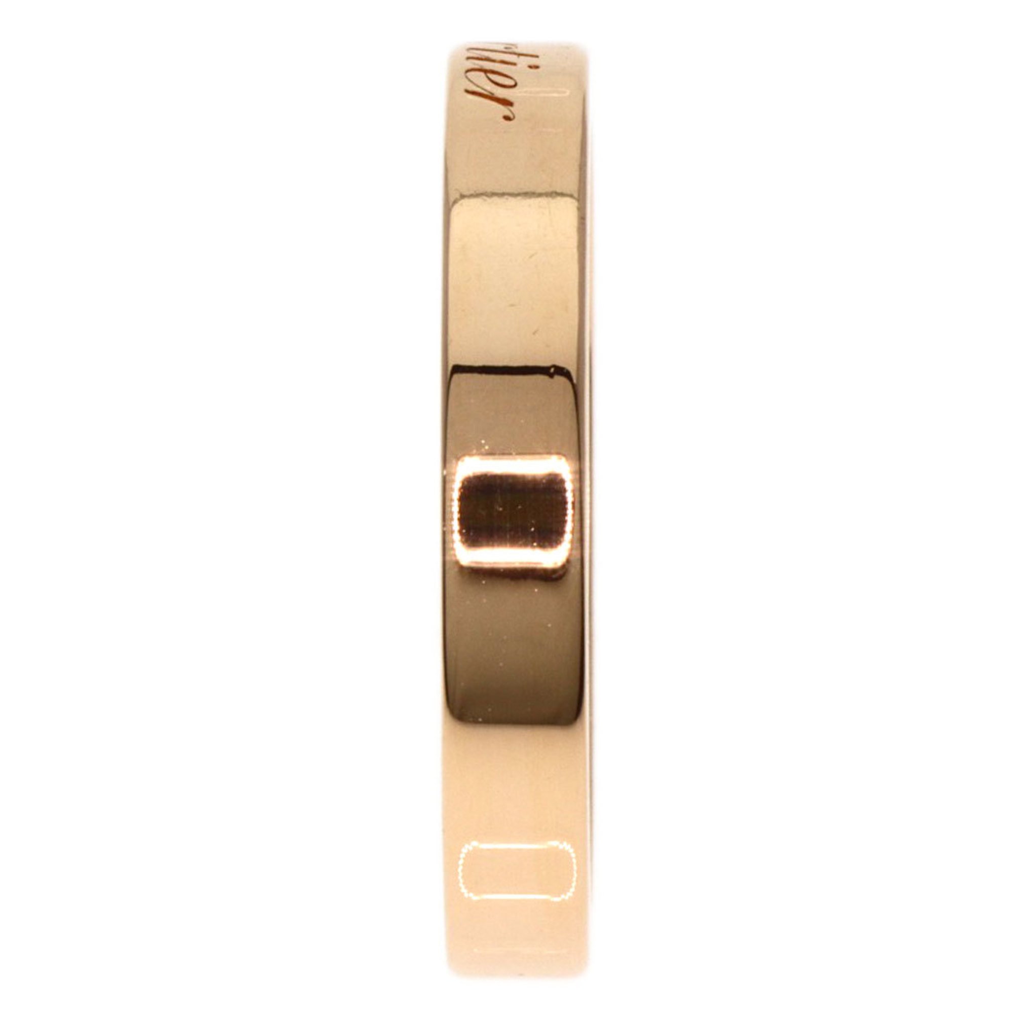 Cartier C Deux Engraved #51 Ring, 18K Pink Gold, Women's, CARTIER