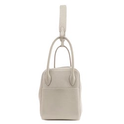 Hermes Lindy 26 White Handbag Taurillon Women's HERMES