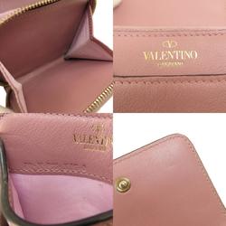 Valentino Garavani Studded Bi-fold Wallet Leather Women's VALENTINO GARAVANI