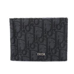 Christian Dior Trotter Canvas Wallet Black Men's