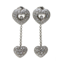 Chopard Happy Diamond Heart Earrings, 18K White Gold, Women's