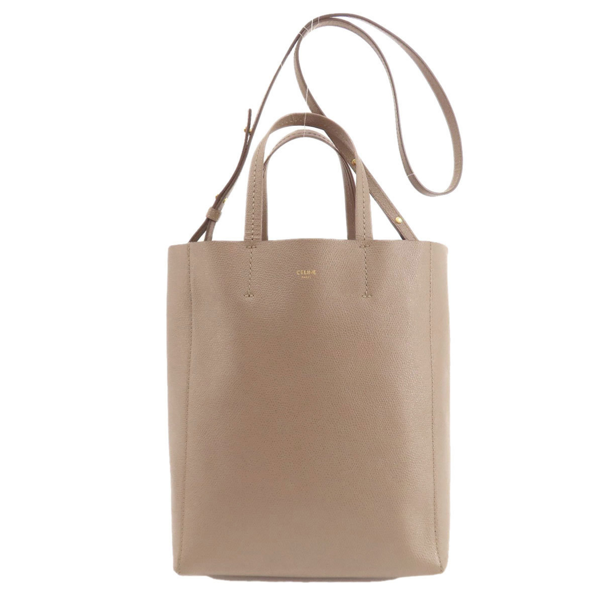 CELINE Vertical Cabas Tote Bag Leather Women's