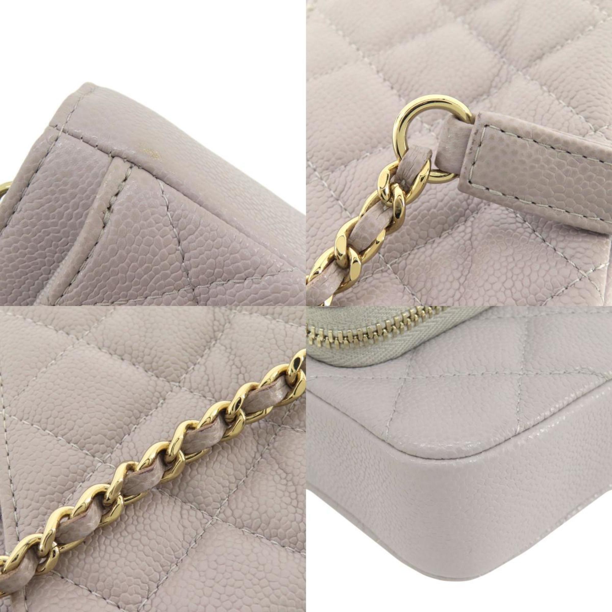 CHANEL Matelasse Shoulder Bag Caviar Skin Women's