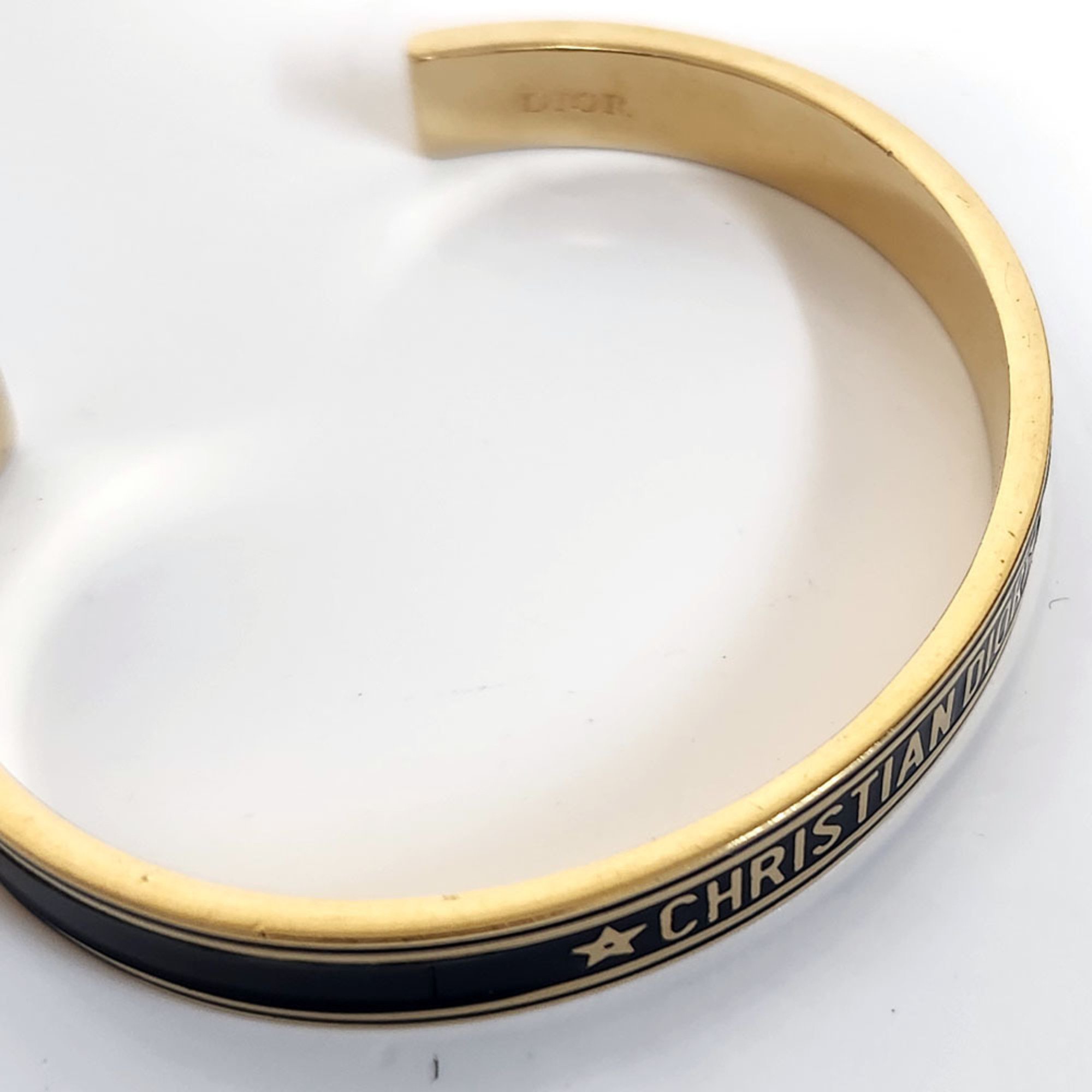 Christian Dior Bangle - Navy Gold Metal Bracelet for Women