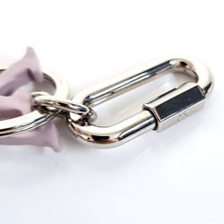 Louis Vuitton LOUIS VUITTON Porte-Cle LV Shape Keychain MP2615 Silver Pink Metal Key Ring Holder Bag Charm Men Women Unisex