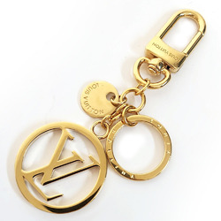 Louis Vuitton LOUIS VUITTON Porte-Cle LV Circle Keychain M68000 Gold Metal Bag Charm Keyring Women's