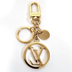 Louis Vuitton LOUIS VUITTON Porte-Cle LV Circle Keychain M68000 Gold Metal Bag Charm Keyring Women's