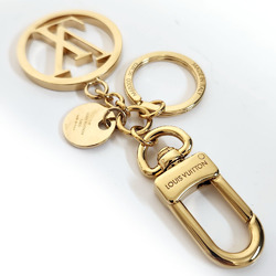 Louis Vuitton LOUIS VUITTON Porte-Cle LV Circle Keychain M68000 Gold Metal Bag Charm Keyring Women's