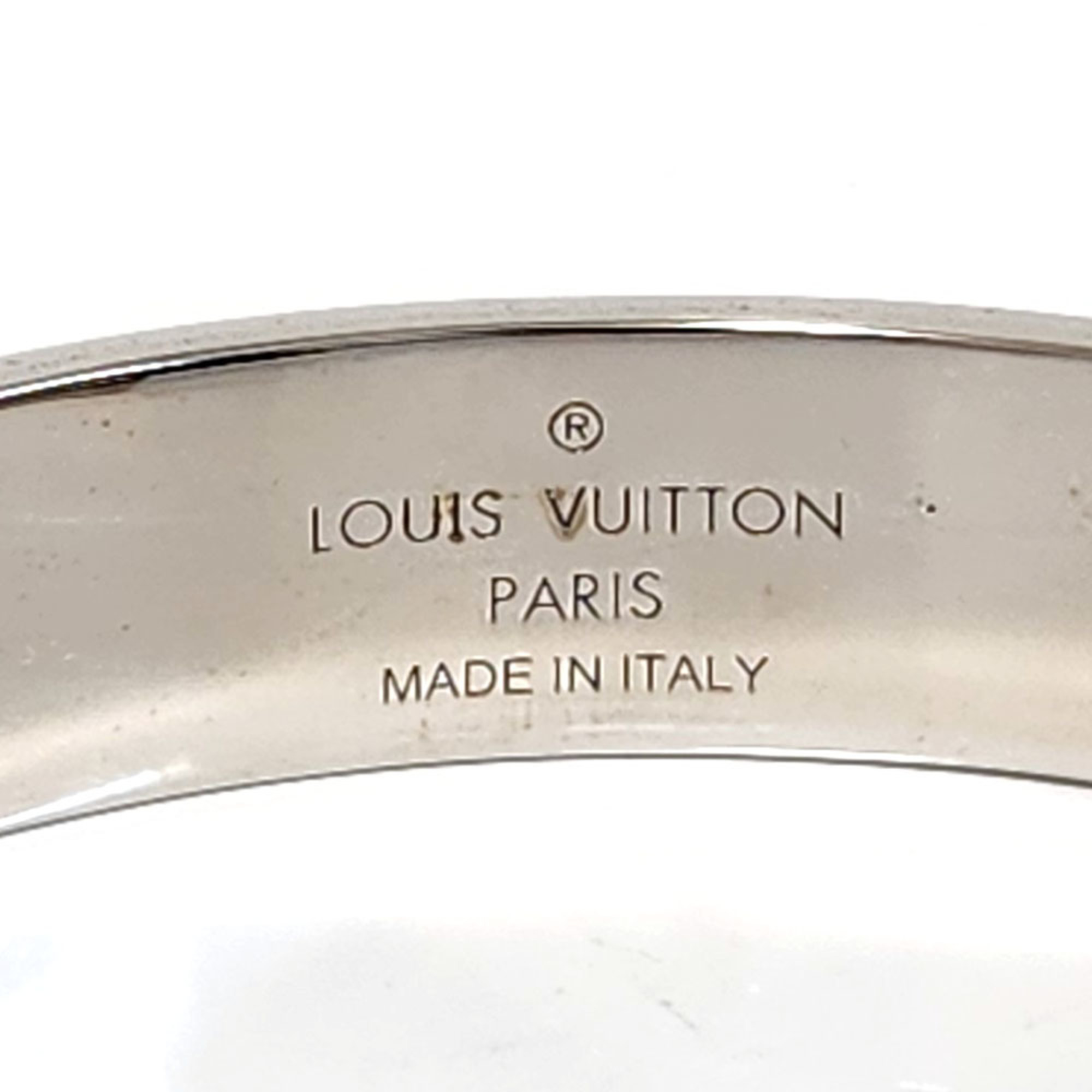 LOUIS VUITTON Louis Vuitton x NIGO Bracelet Squared LV Strass MP2693 Silver Metal Bangle