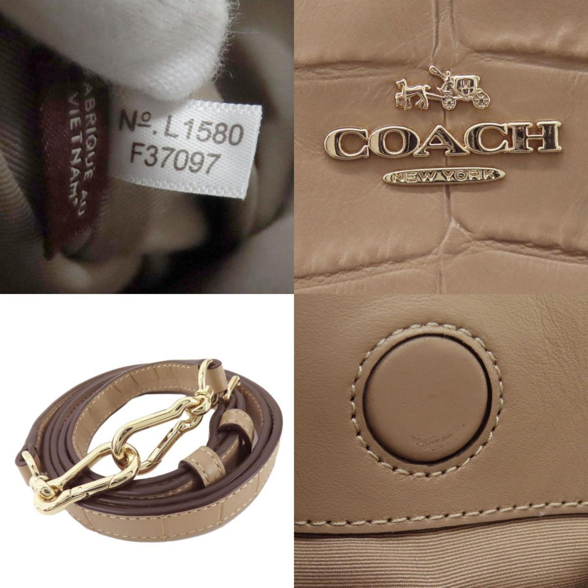 Coach F37097 Embossed Leather Handbag for Women COACH