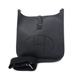 Hermes Shoulder Bag Evelyn 2PM □I Engraved Epsom Leather Black Women's
