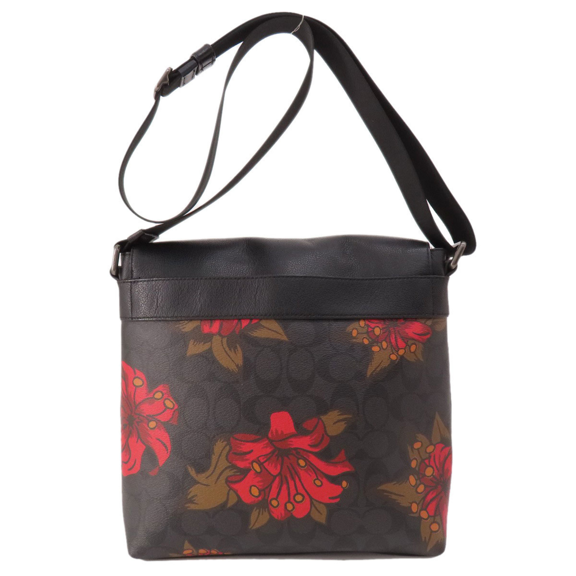 Coach F24717 Flower Motif Tote Bag Leather Women's COACH