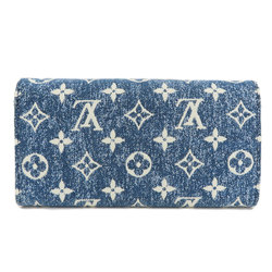 Louis Vuitton M81183 Portefeuille Sarah Aline Blue Long Wallet Denim Women's LOUIS VUITTON