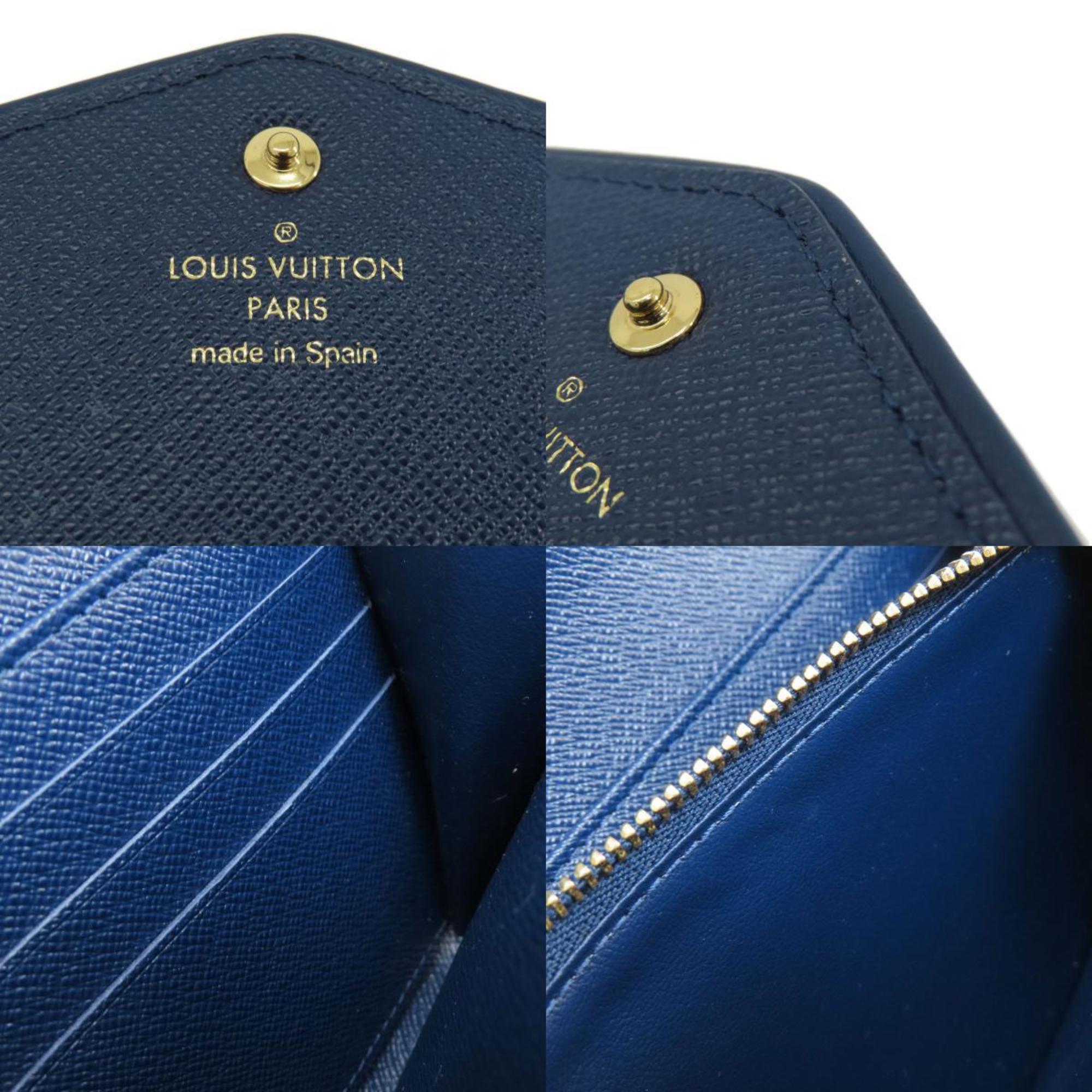 Louis Vuitton M81183 Portefeuille Sarah Aline Blue Long Wallet Denim Women's LOUIS VUITTON