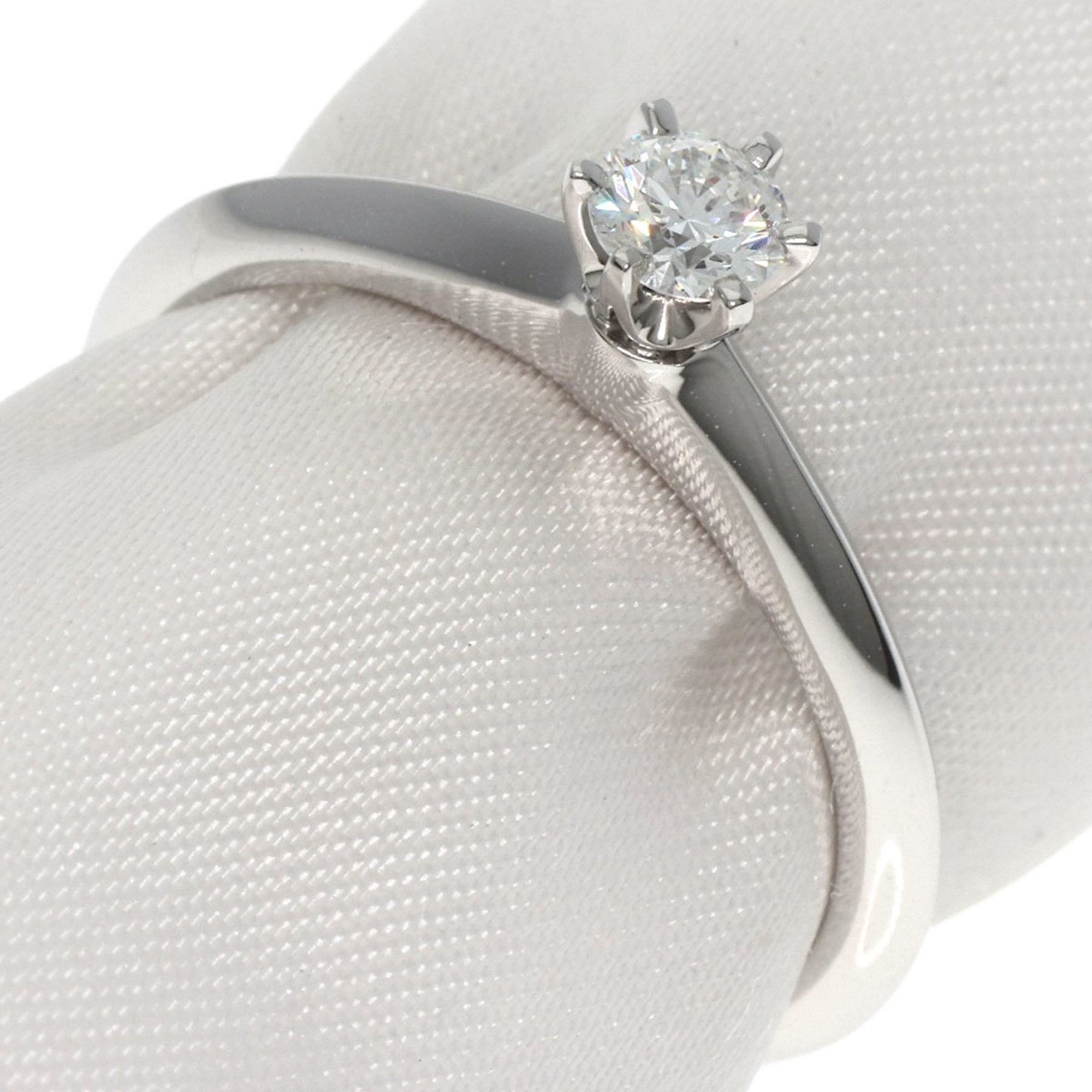 Tiffany solitaire diamond ring, platinum PT950, for women, TIFFANY&Co.