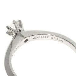 Tiffany solitaire diamond ring, platinum PT950, for women, TIFFANY&Co.