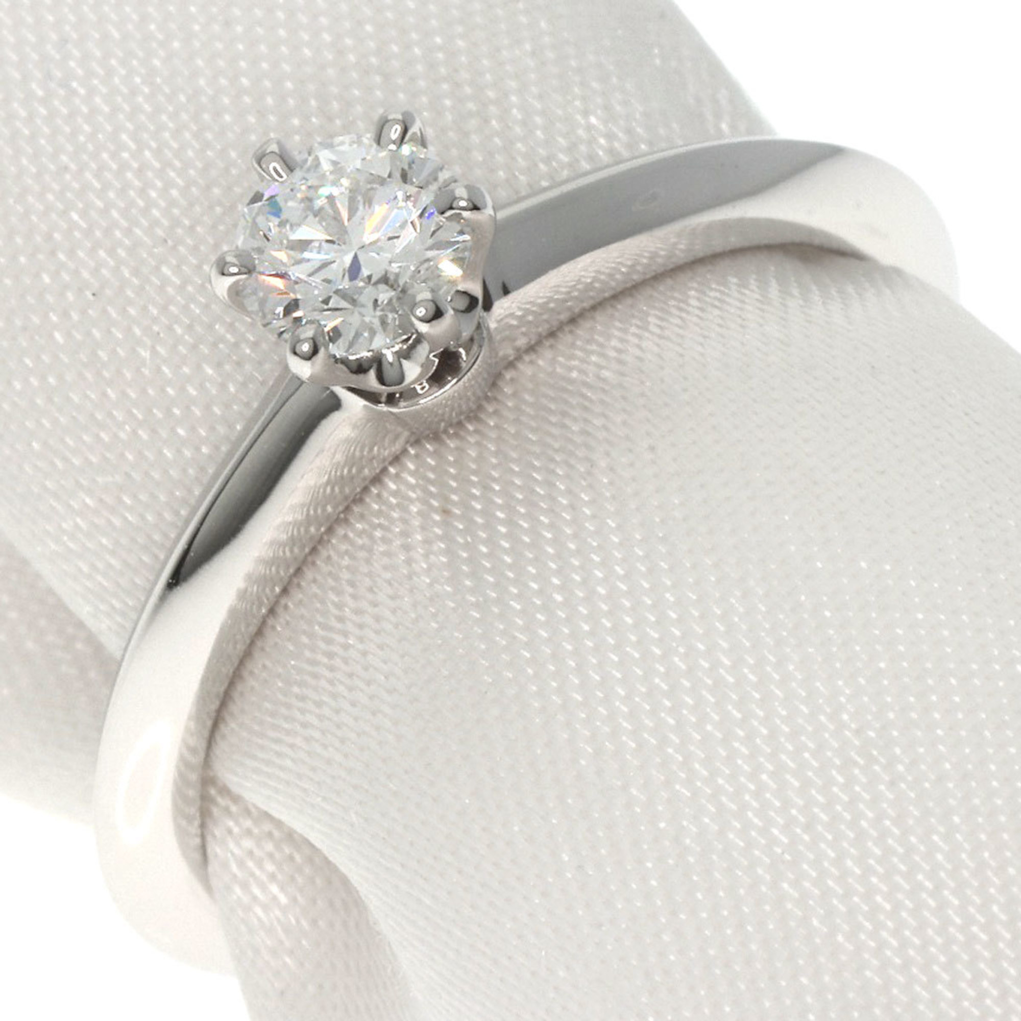 Tiffany solitaire diamond ring, platinum PT950, for women, TIFFANY&Co.