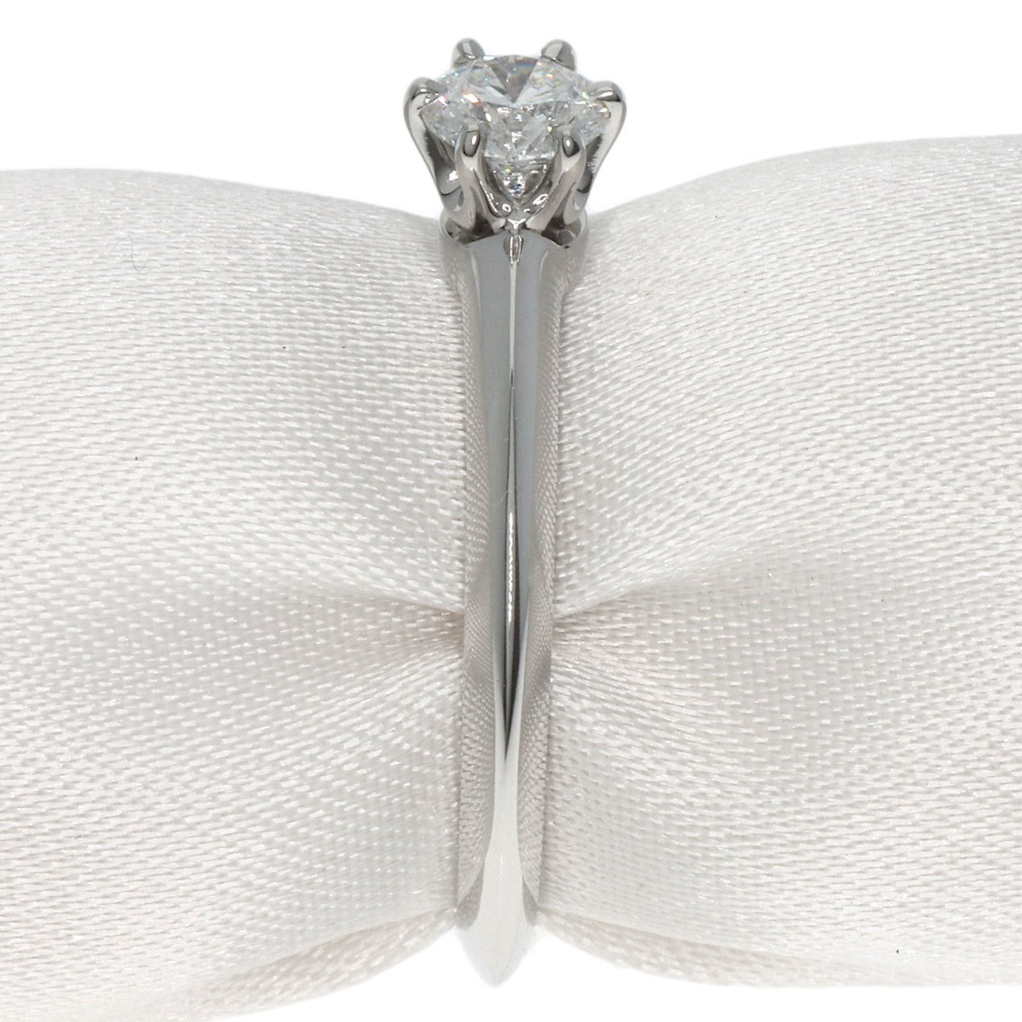 Tiffany solitaire diamond ring, platinum PT950, for women, TIFFANY&Co.