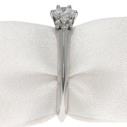 Tiffany solitaire diamond ring, platinum PT950, for women, TIFFANY&Co.