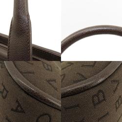 BVLGARI Mania Tote Bag Canvas Leather Women's