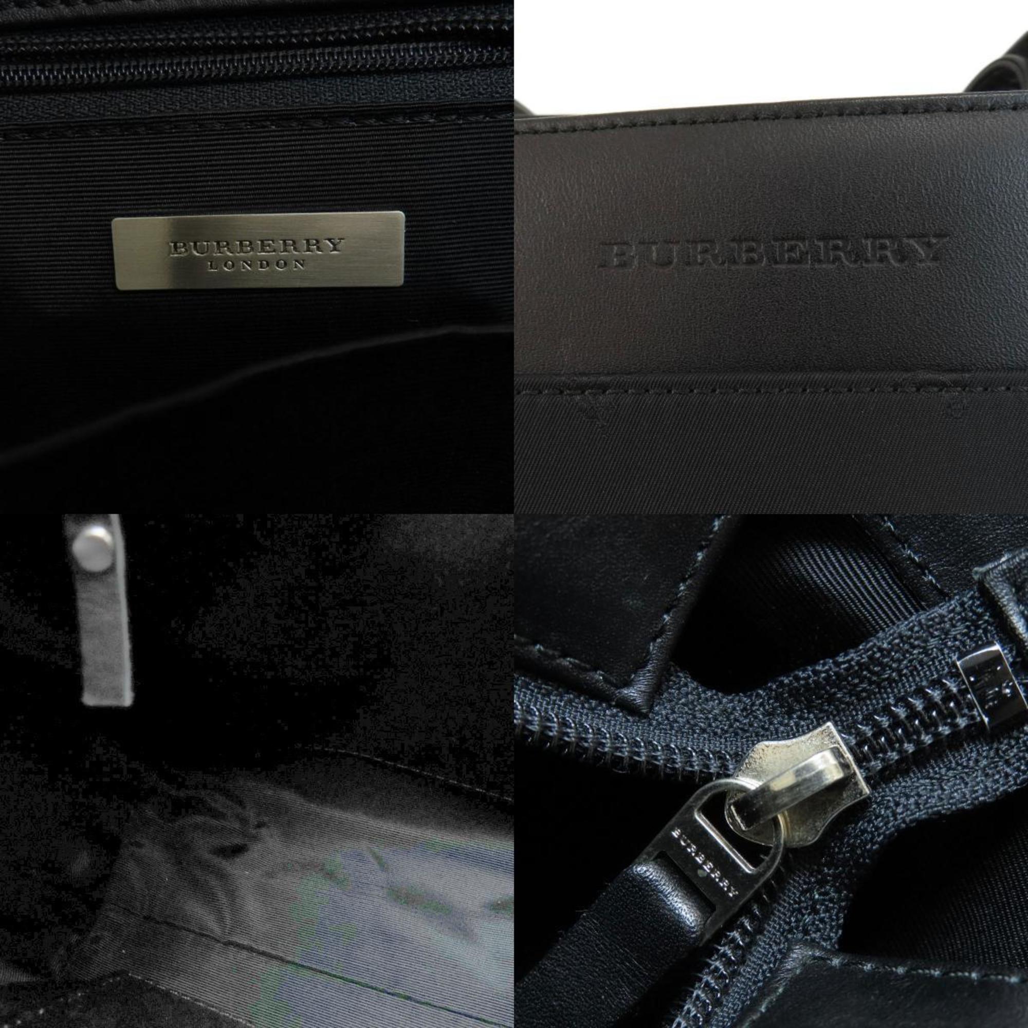 Burberry Tote Bag Leather Nylon Women's BURBERRY