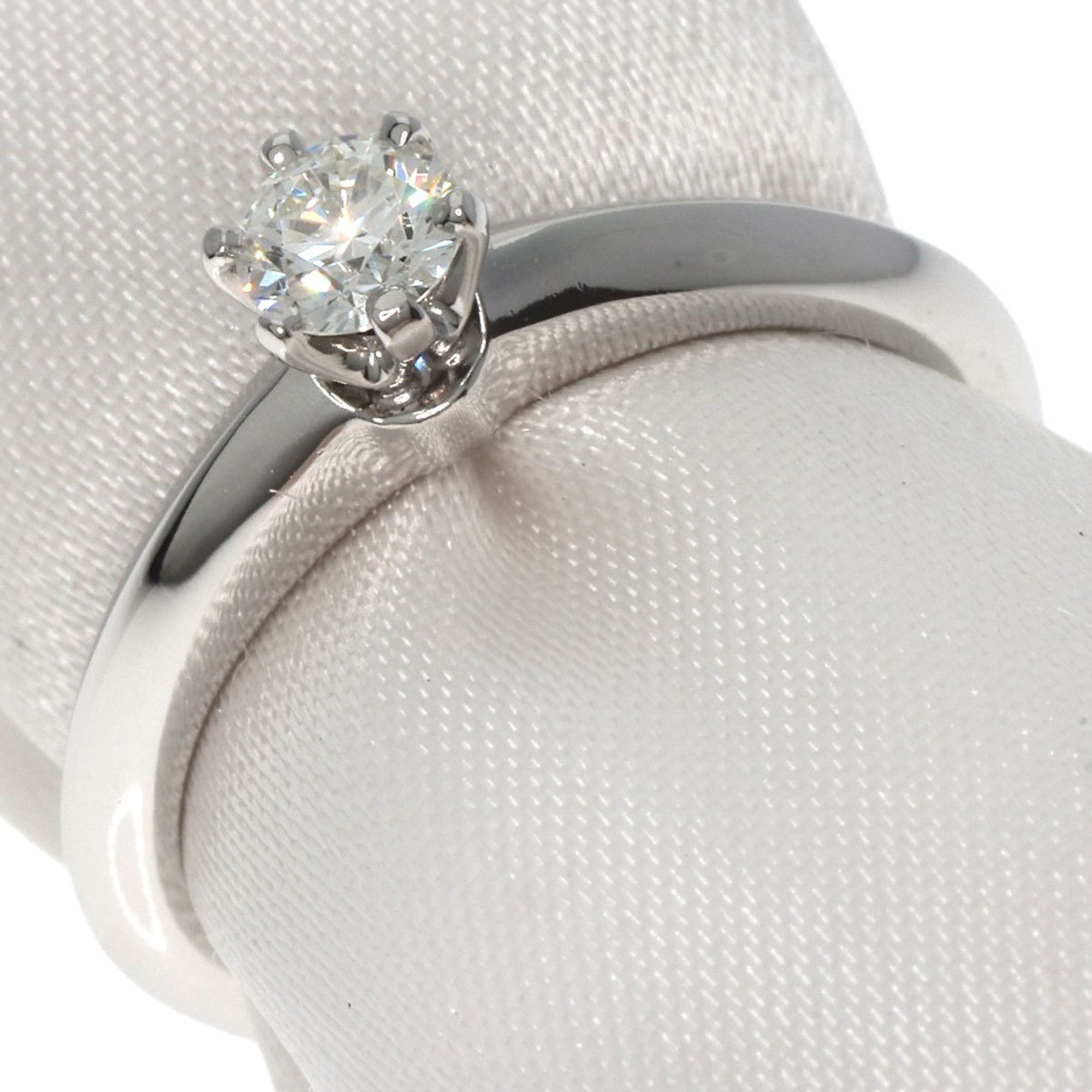 Tiffany solitaire diamond ring, platinum PT950, for women, TIFFANY&Co.