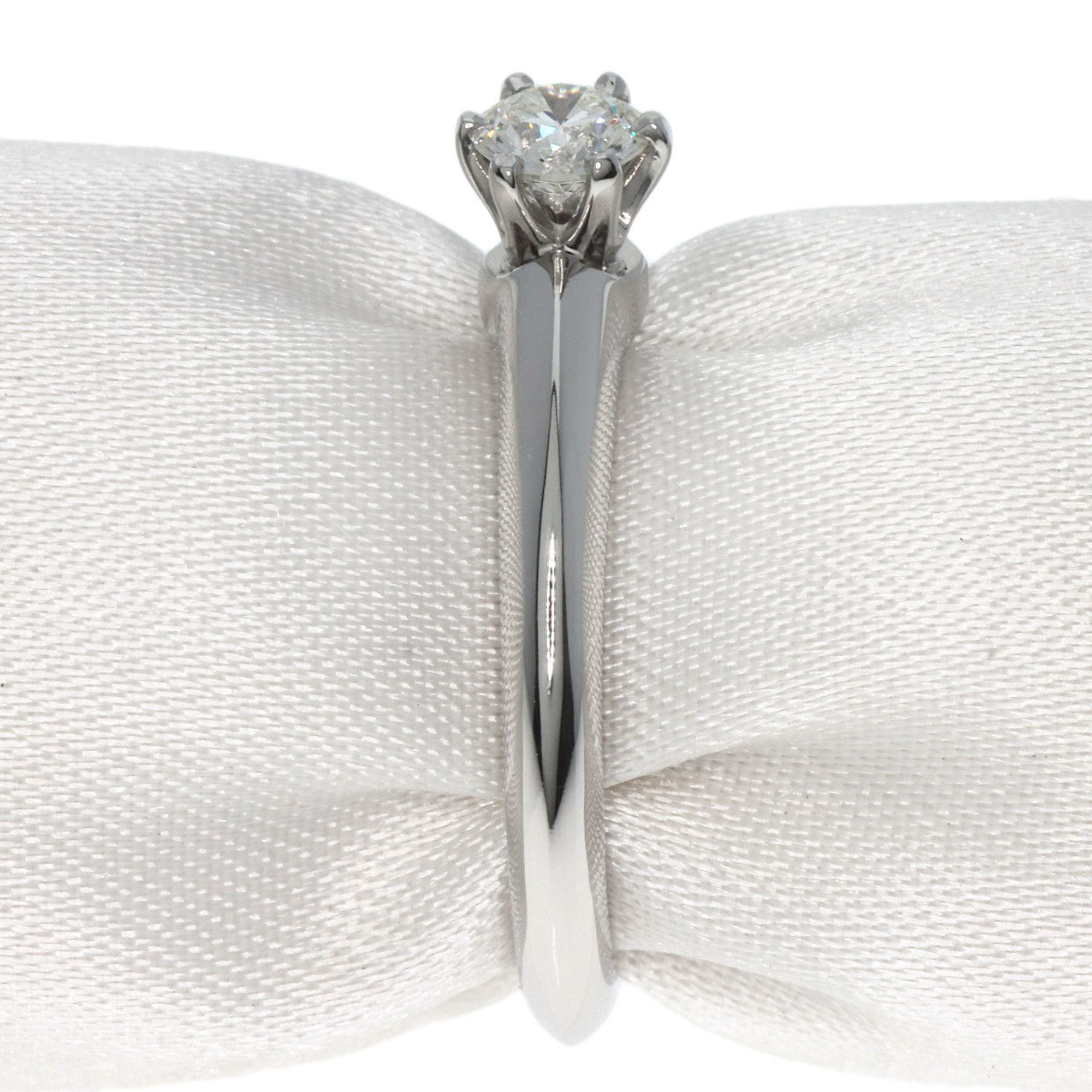 Tiffany solitaire diamond ring, platinum PT950, for women, TIFFANY&Co.