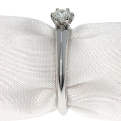 Tiffany solitaire diamond ring, platinum PT950, for women, TIFFANY&Co.