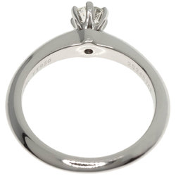 Tiffany solitaire diamond ring, platinum PT950, for women, TIFFANY&Co.