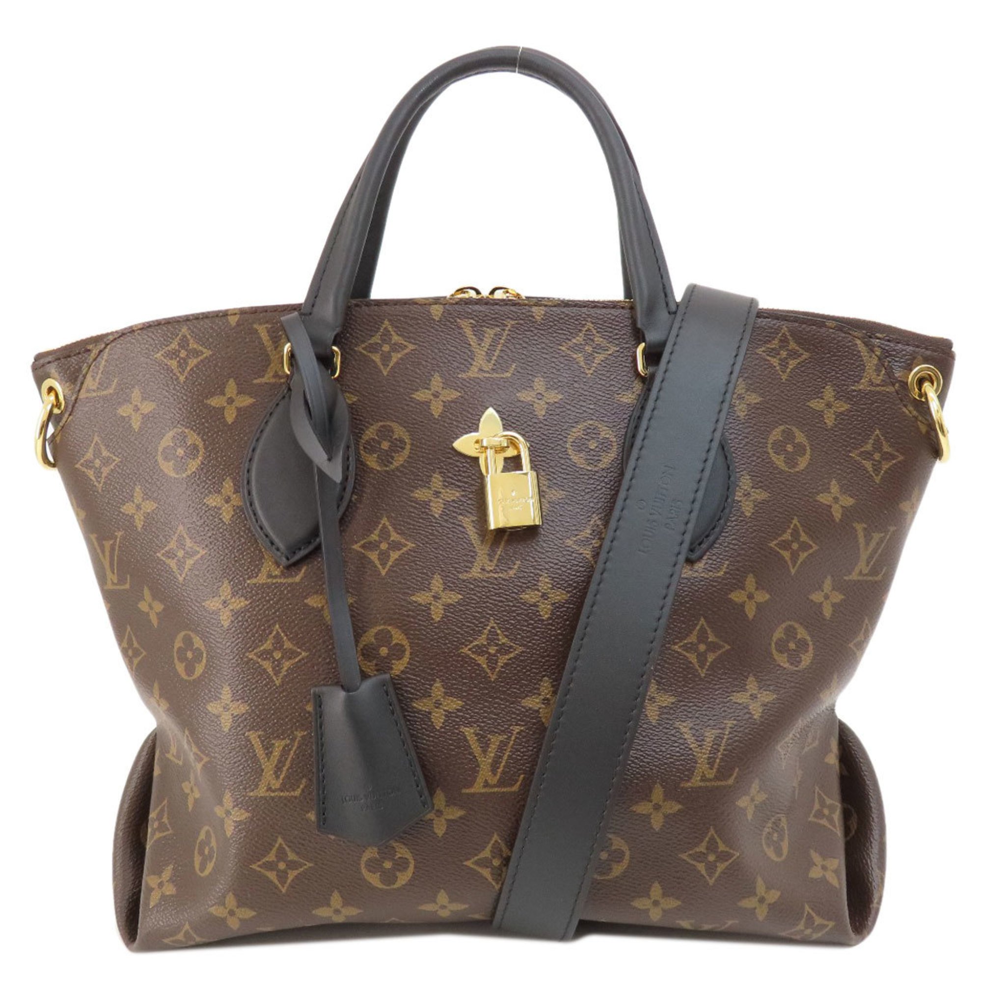 Louis Vuitton M44347 Flower Zipped Tote MM Bag Monogram Canvas Women's LOUIS VUITTON