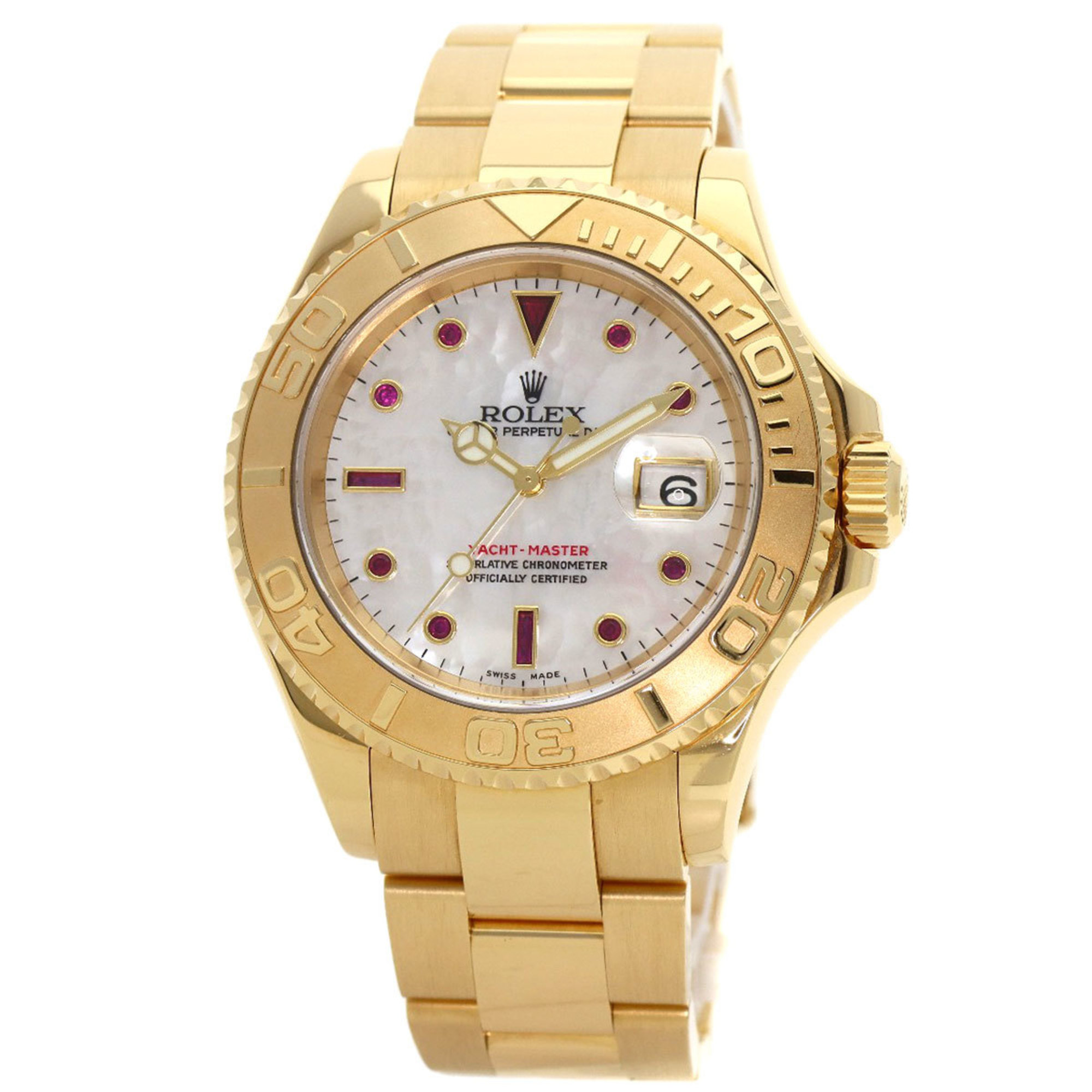 Rolex 16628NGR Yachtmaster Watch K18 Yellow Gold K18YG Men's ROLEX