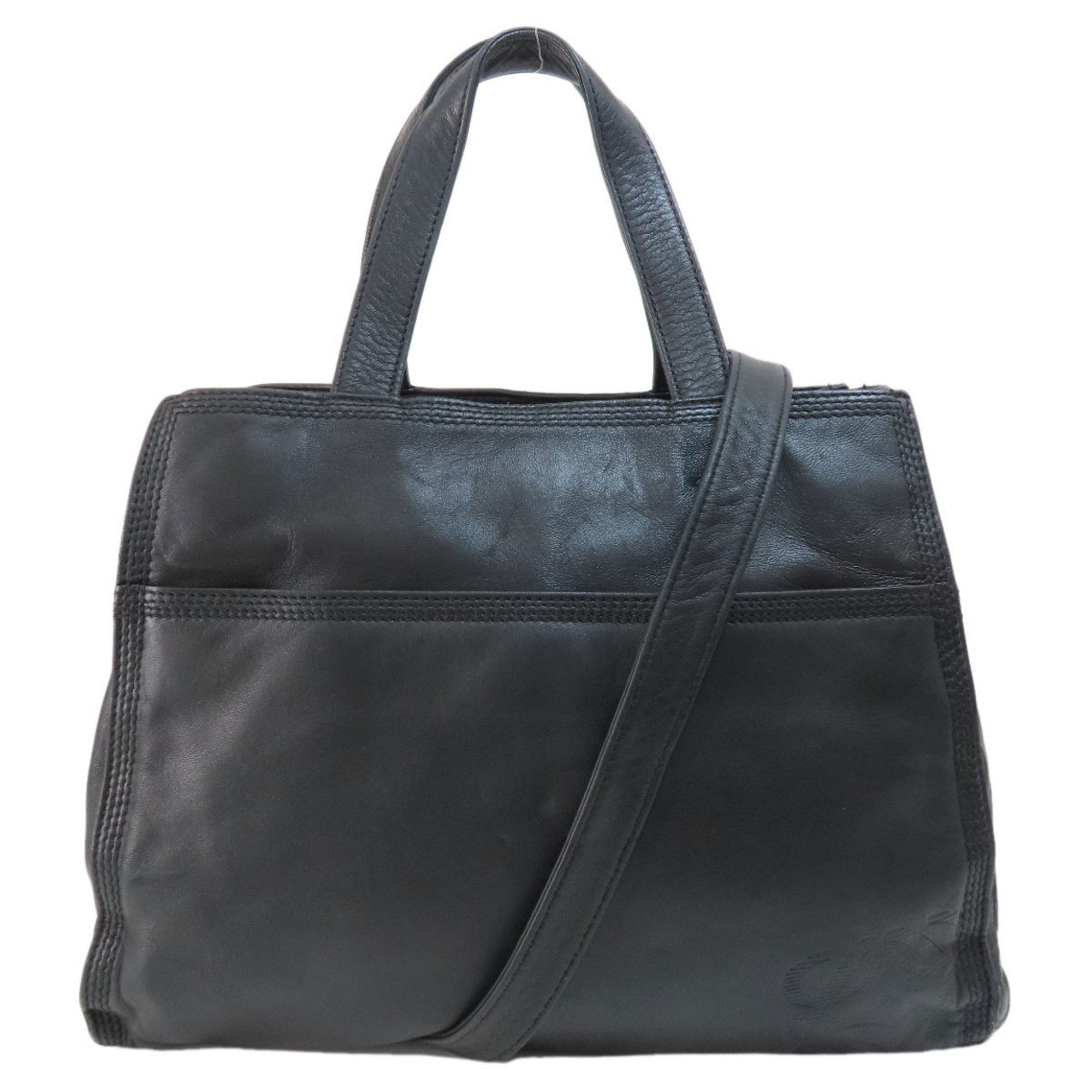 LOEWE Anagram Handbag Calf Leather Women's