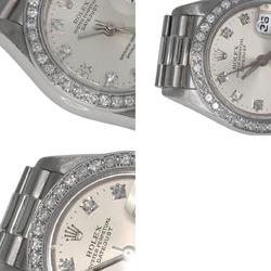 Rolex 69136G Datejust 10P Bezel Diamond Watch Platinum PT Ladies ROLEX