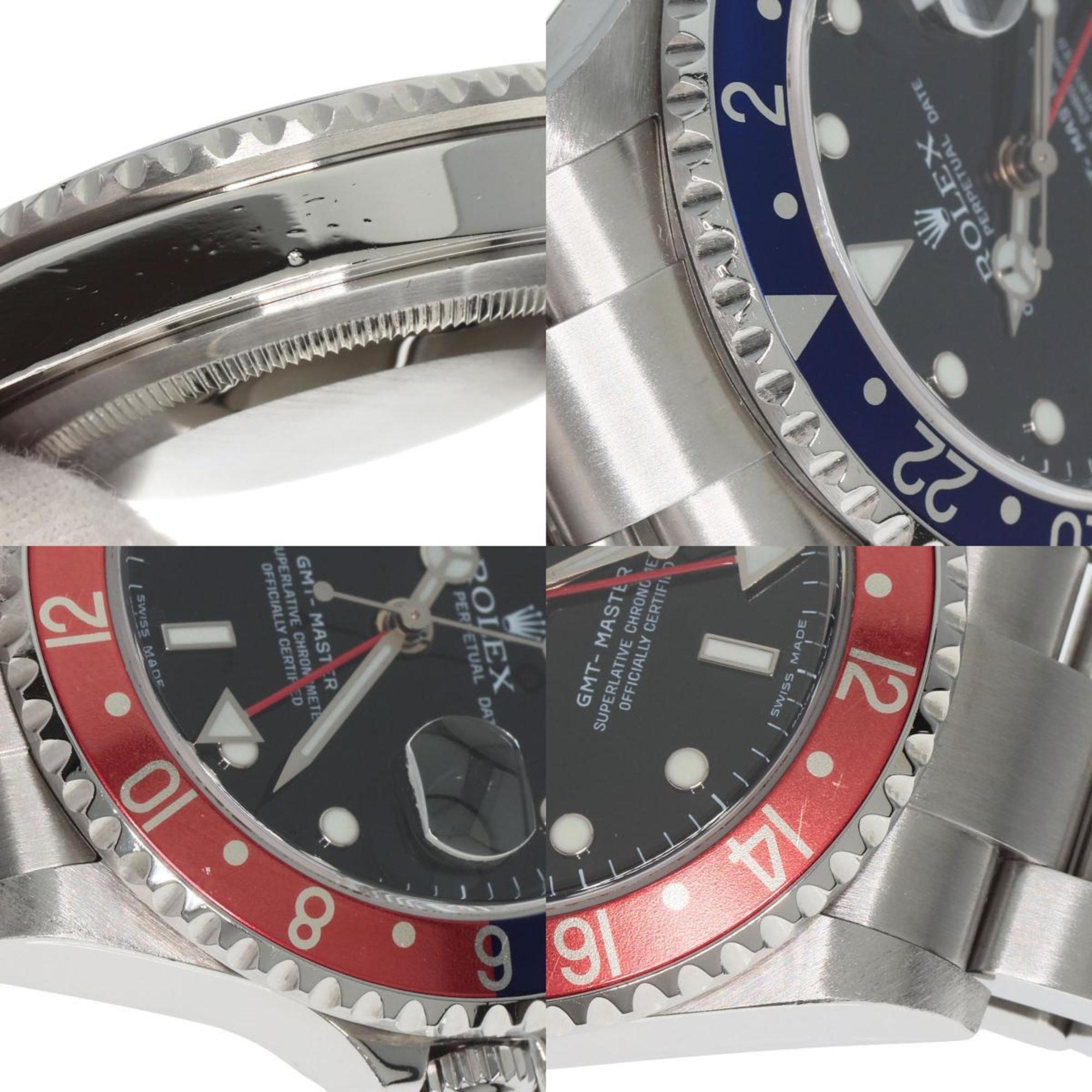 Rolex 16710T GMT Master II Red and Blue Bezel Stick Dial Watch Stainless Steel SS Men's ROLEX