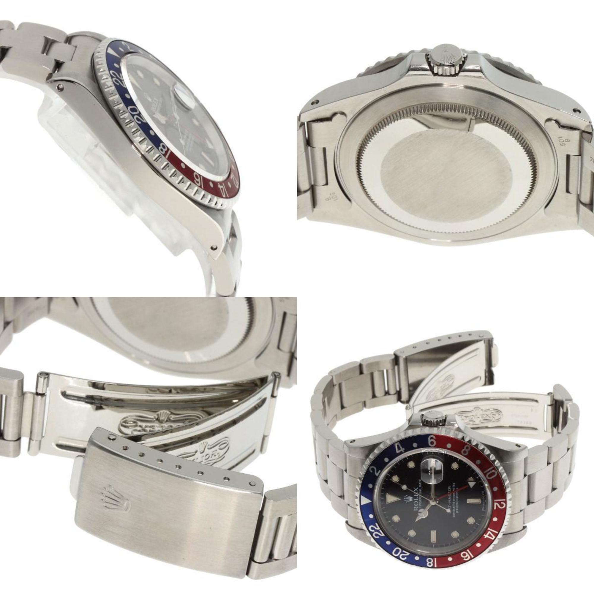 Rolex 16700 GMT Master Red and Blue Bezel All Tritium Watch Stainless Steel SS Men's ROLEX