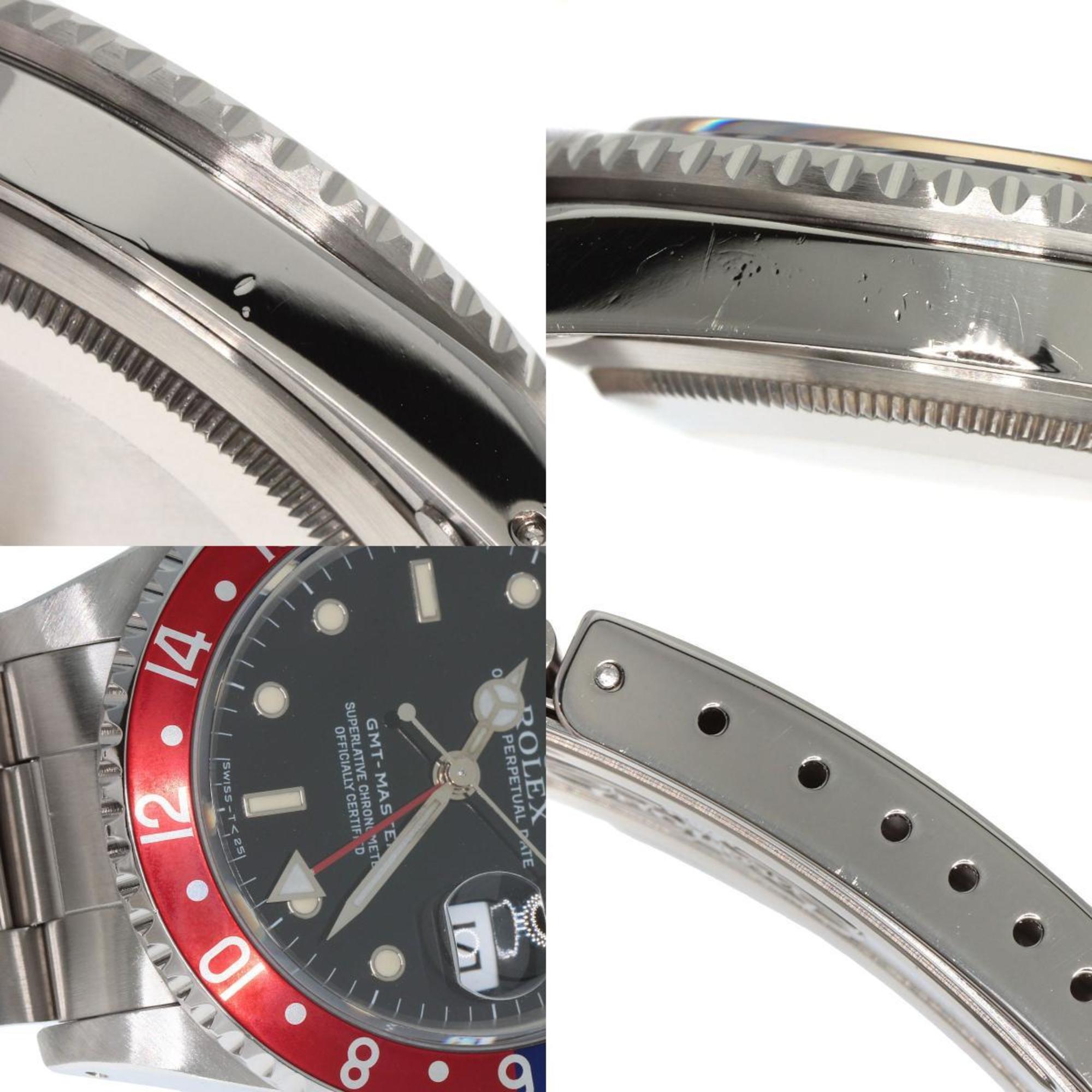 Rolex 16700 GMT Master Red and Blue Bezel All Tritium Watch Stainless Steel SS Men's ROLEX