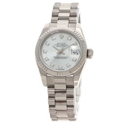 Rolex 179179G Datejust 10P Diamond Watch K18 White Gold K18WG Ladies ROLEX